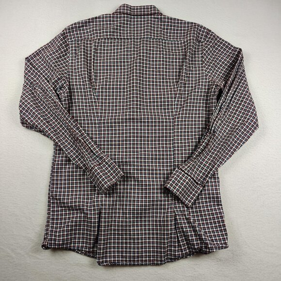 BOSS Hugo Boss  Sharp Fit Shirt Mens 16L Plaid Button Down Dress Shirt - Picture 2 of 9
